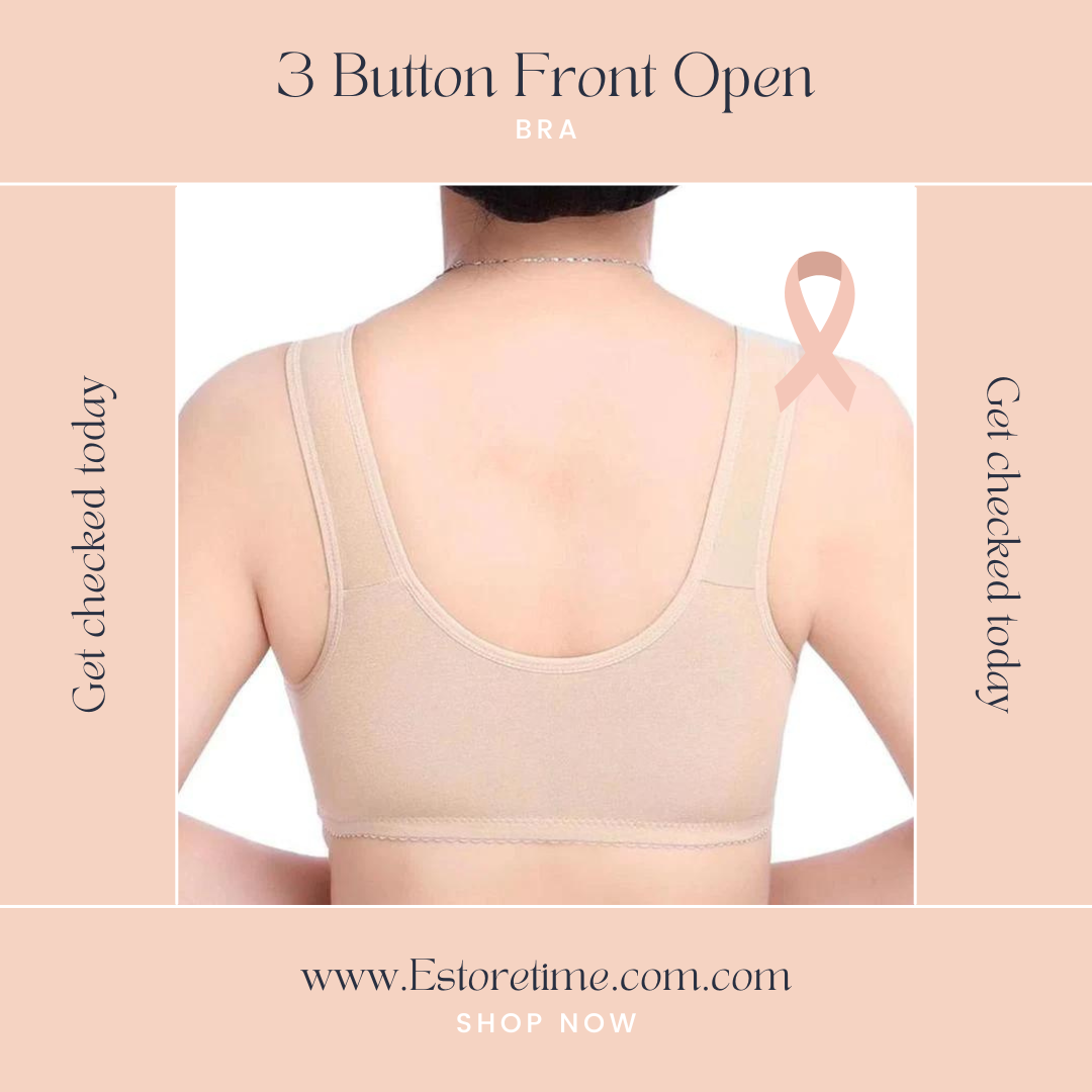 4 Button Front Open Bra