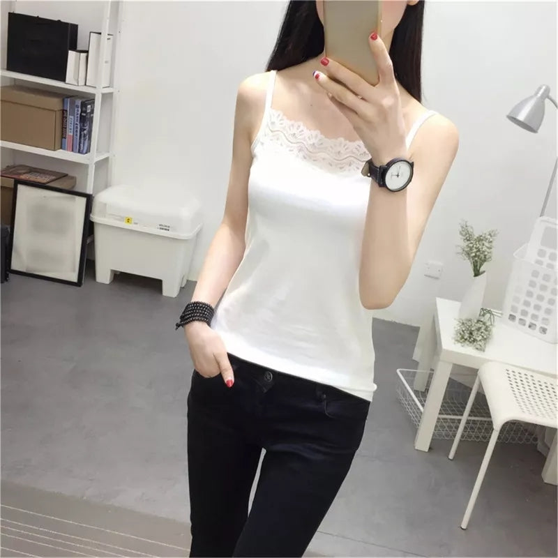 Summer fashion new versatile lace slimmer vest