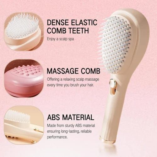 Retractable Anti-Static Hair Brush for Smooth and Frizz-Free Hair