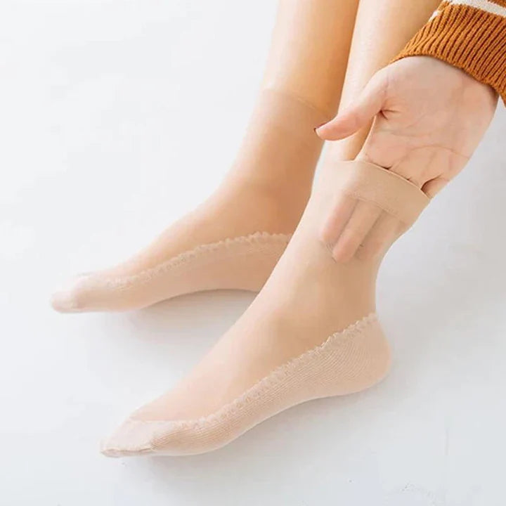 Silky Anti-Slip Cotton Socks(5 Pairs)