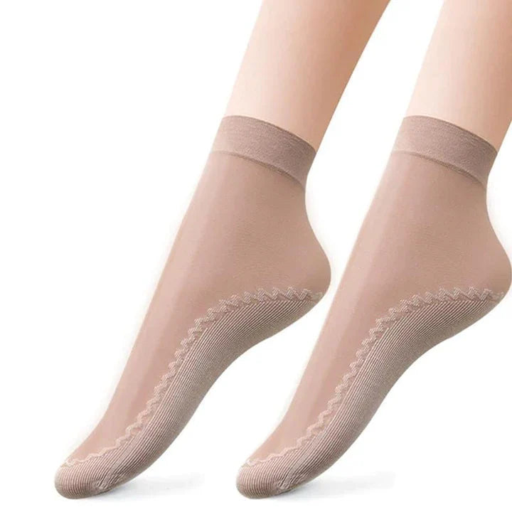 Silky Anti-Slip Cotton Socks(5 Pairs)