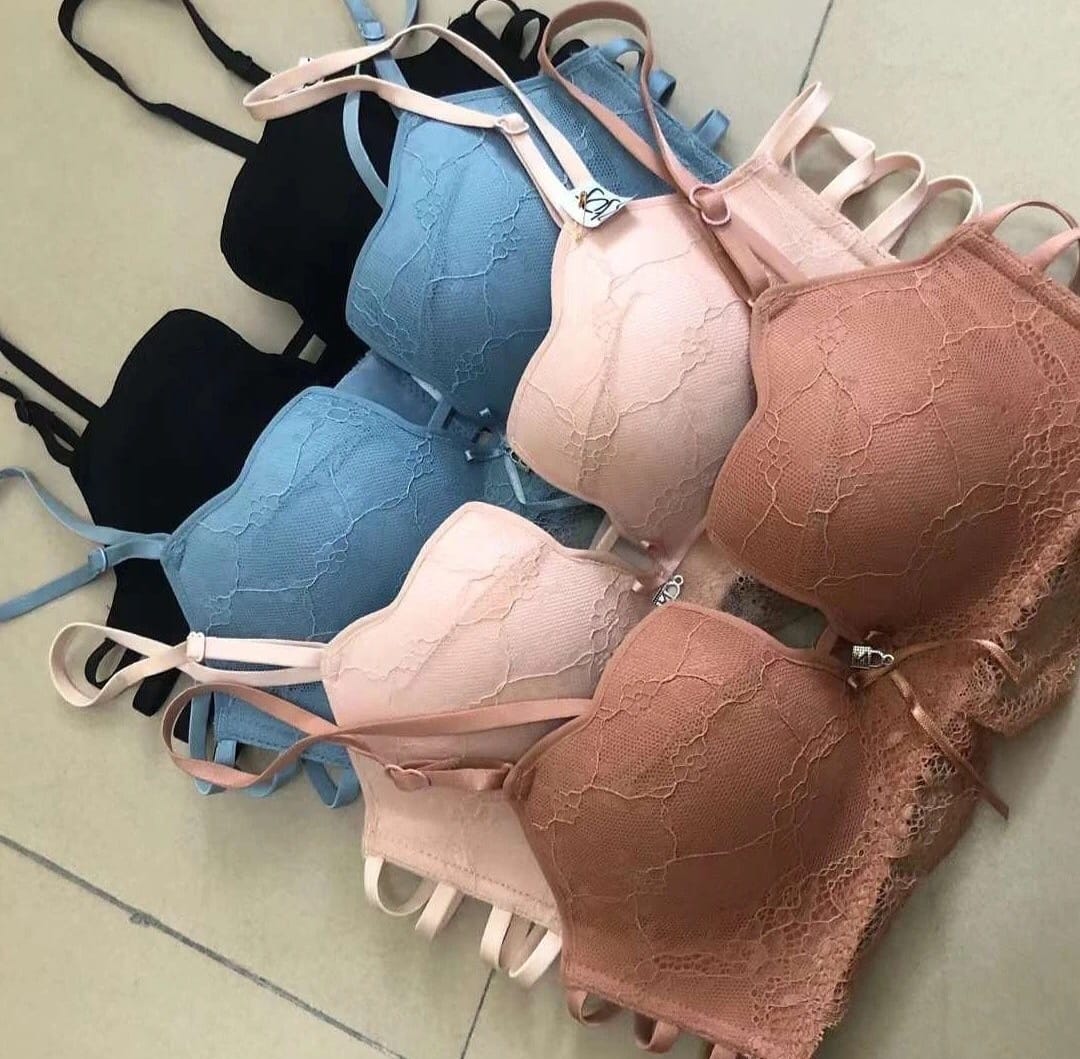 Embroidered Padded T-Shirt Bra - E014