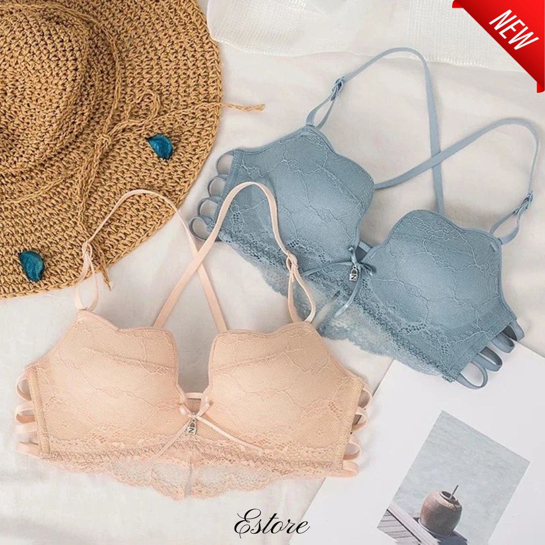 Embroidered Padded T-Shirt Bra - E014