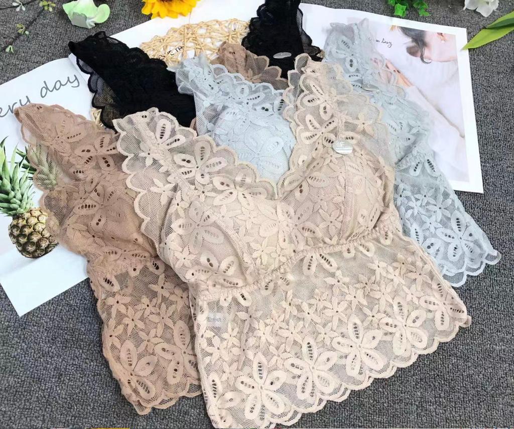 Floral Lace Padded Top - 313