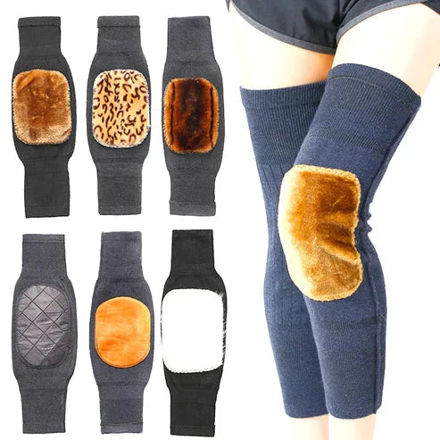 2pcs Cashmere Leg Warmer Thick Warm Wool Kneepad for Women Men Old People