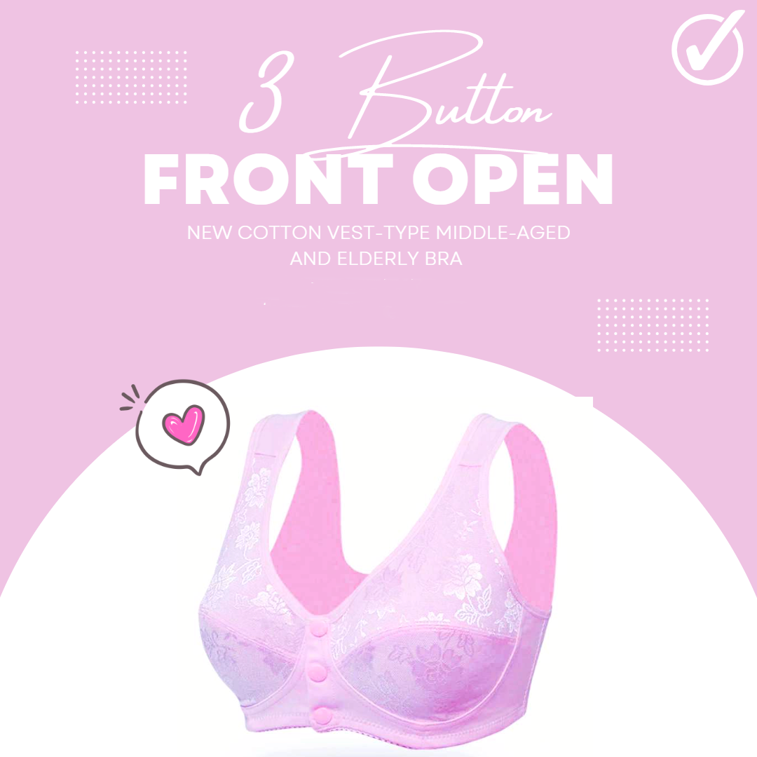 Button Front Open Bra