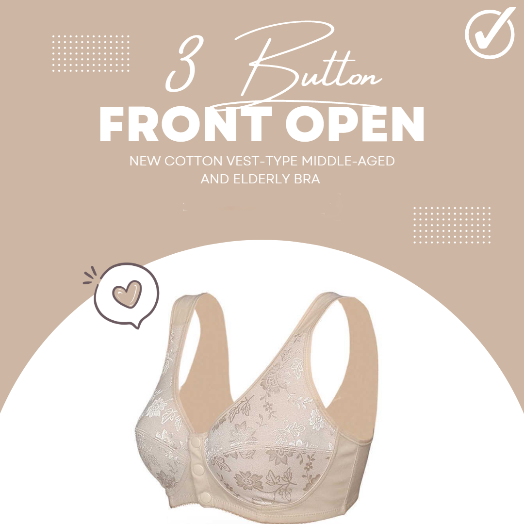 Button Front Open Bra