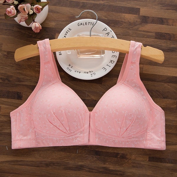 Front open push up padded bra