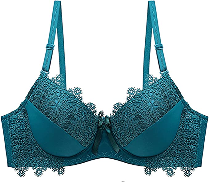 Half Embroidery Padded Bra - E22