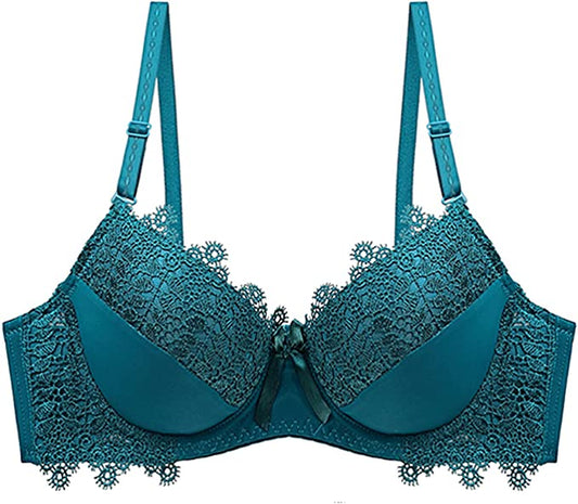 Half Embroidery Padded Bra - E22