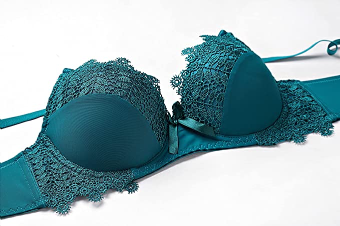 Half Embroidery Padded Bra - E22