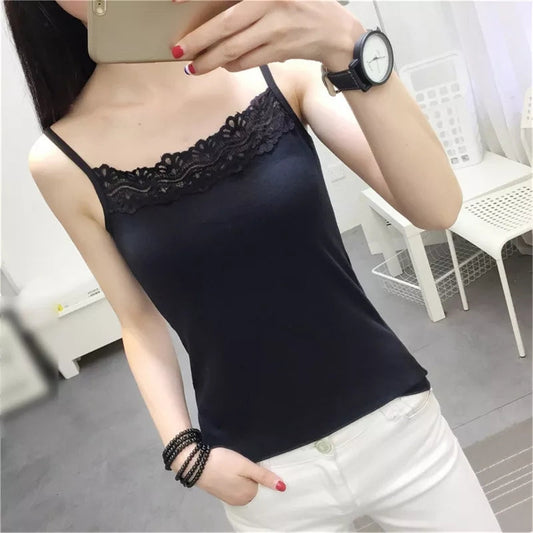 Summer fashion new versatile lace slimmer vest