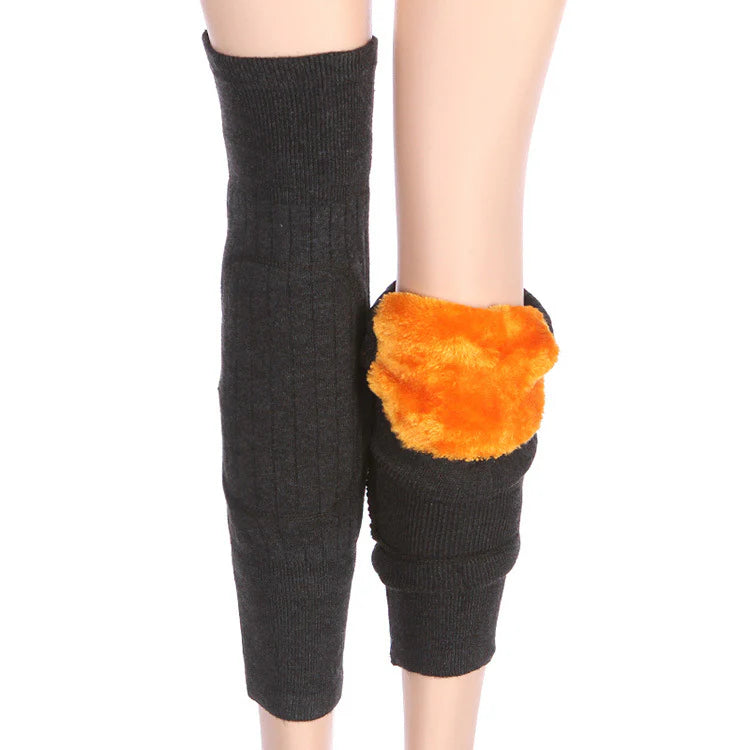 2pcs Cashmere Leg Warmer Thick Warm Wool Kneepad for Women Men Old People