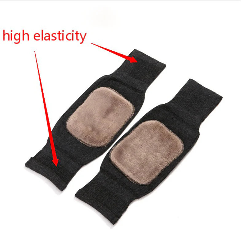 2pcs Cashmere Leg Warmer Thick Warm Wool Kneepad for Women Men Old People