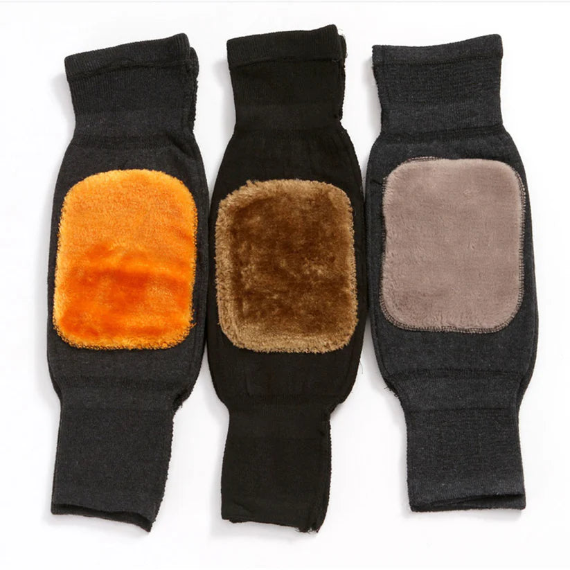 2pcs Cashmere Leg Warmer Thick Warm Wool Kneepad for Women Men Old People