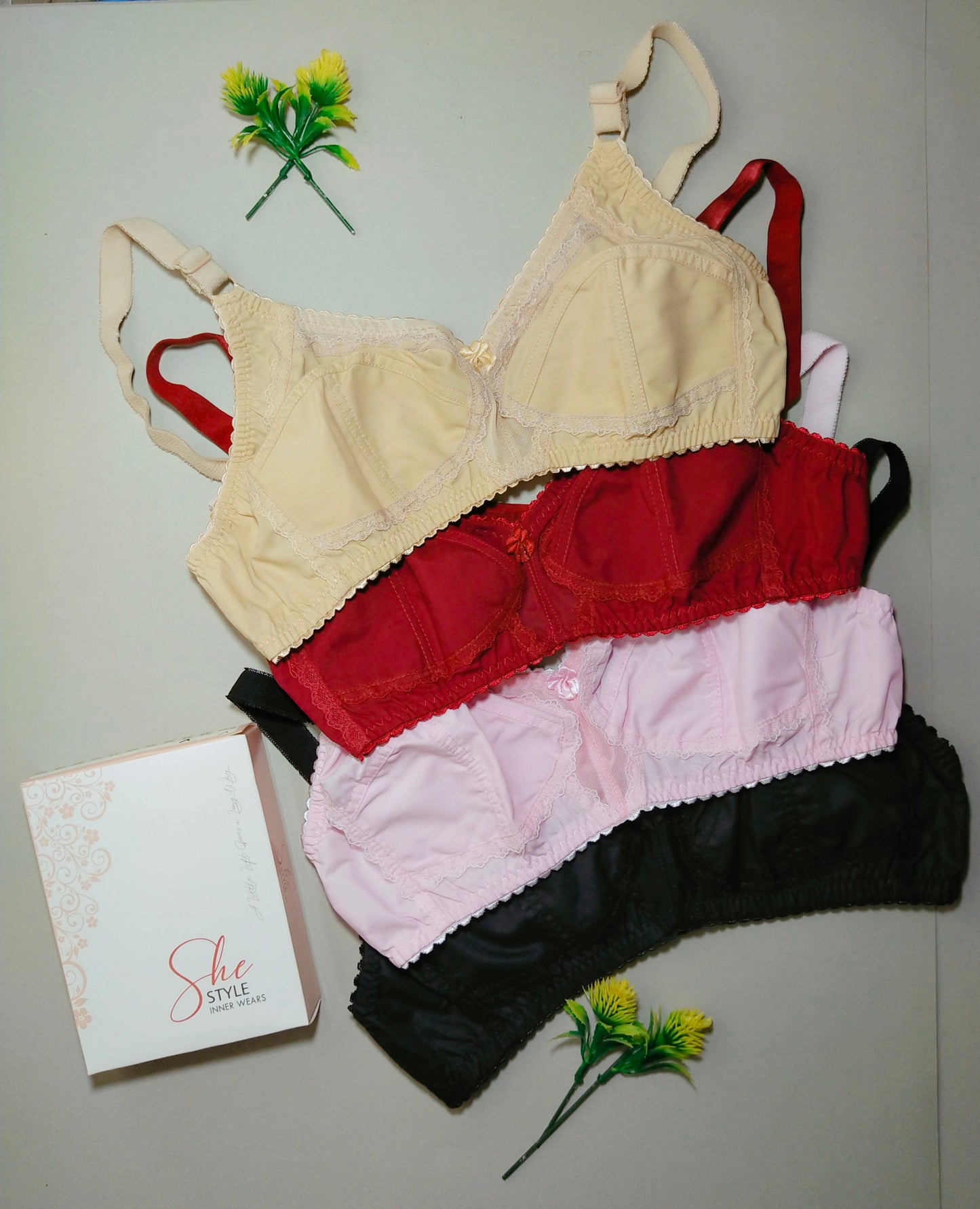 SHE Style cotton bra