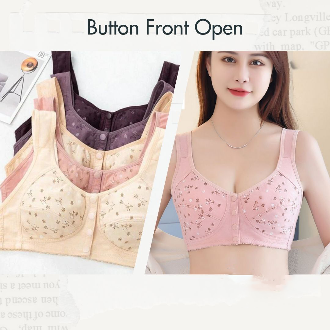 Button Front Open Bra