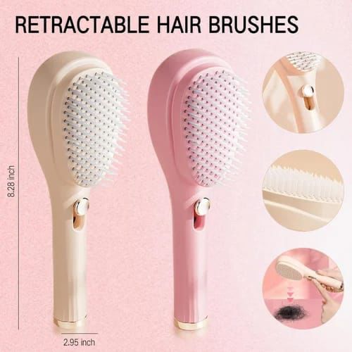 Retractable Anti-Static Hair Brush for Smooth and Frizz-Free Hair