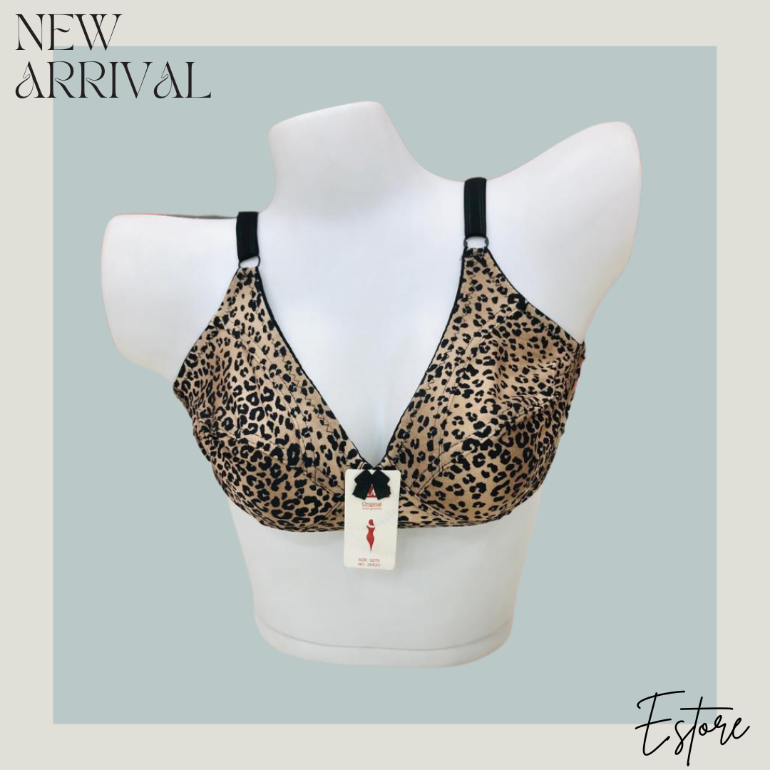 Cheetah Printed Non Padded Non Wired Bra