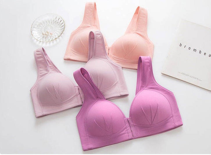 Front open push up padded bra