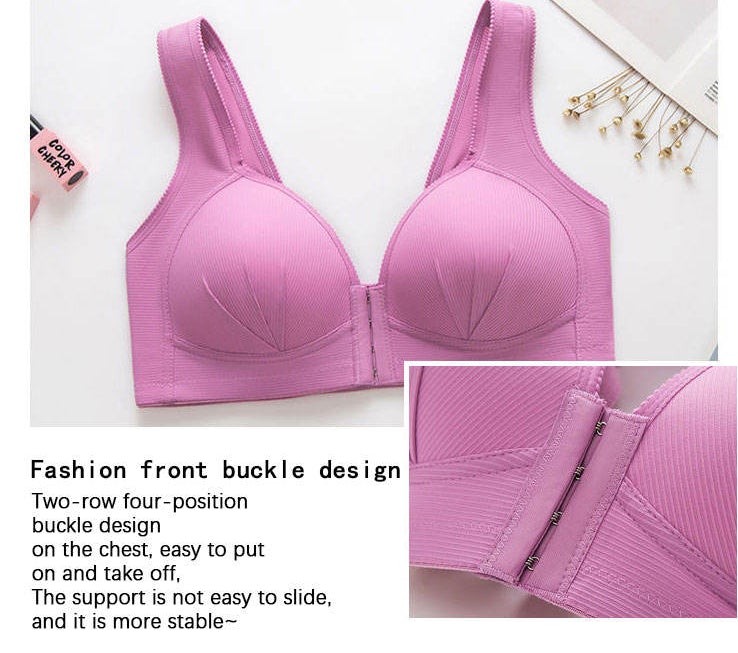 Front open push up padded bra